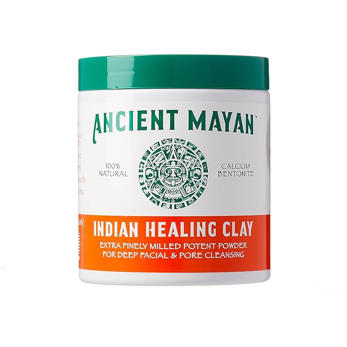Kiss Ancient Mayan Indian Healing Clay, 100% Natural, For Deep Facial and Pore Cleansing, Deep Hair Conditioning (16 oz.)