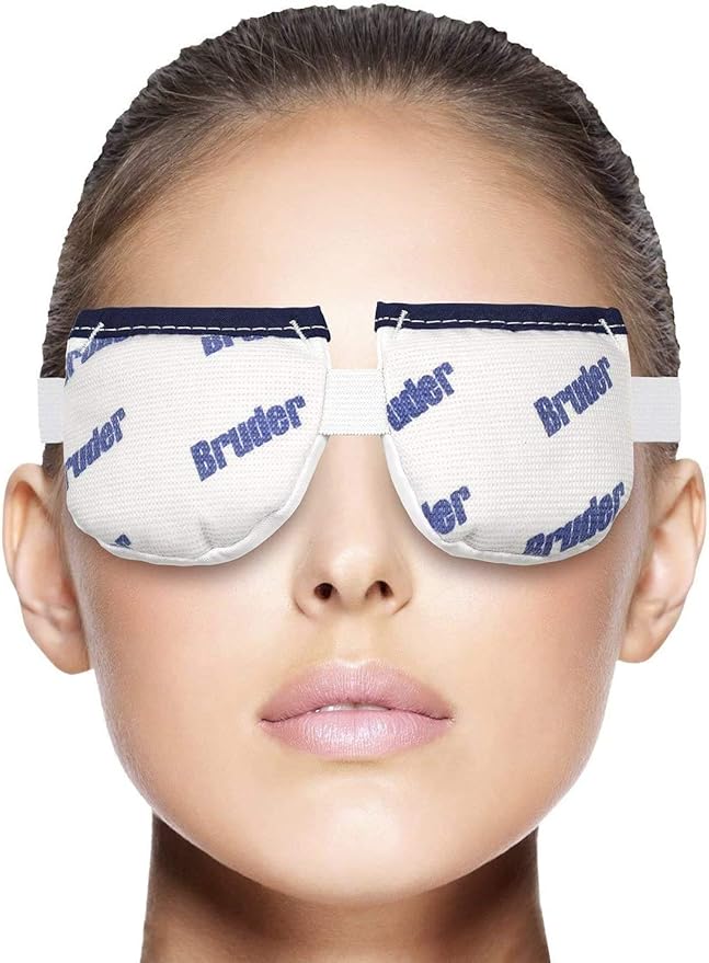 Bruder Moist Heat Compress | Microwave Activated Mask | Reusable, Washable, Non-allergenic | Fast Acting Relief for Dry Eye and Other Irritations | (Pack of 2)