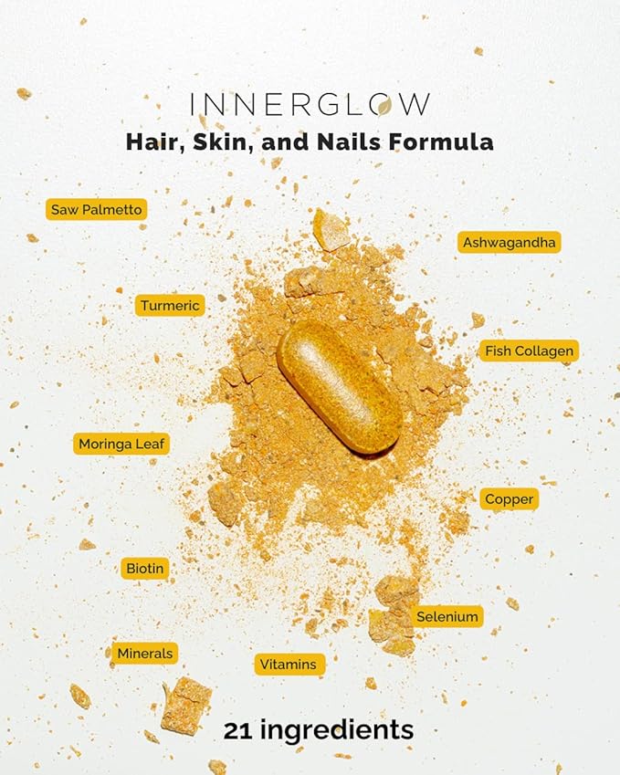 Advanced Hair, Skin & Nails Formula - Dermatologist and Plastic Surgeon Developed, clinically Tested for visibly Stronger and Thicker Hair in 12 Weeks