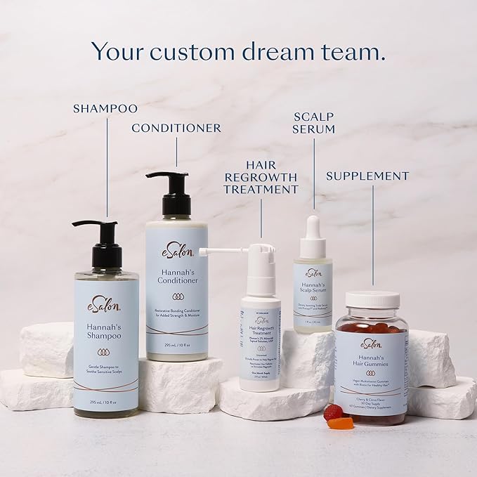 eSalon Biotin Hair Multivitamins with Collagen, 2500mcg, 60 Capsules, 30 Day Supply, Allergen-Free