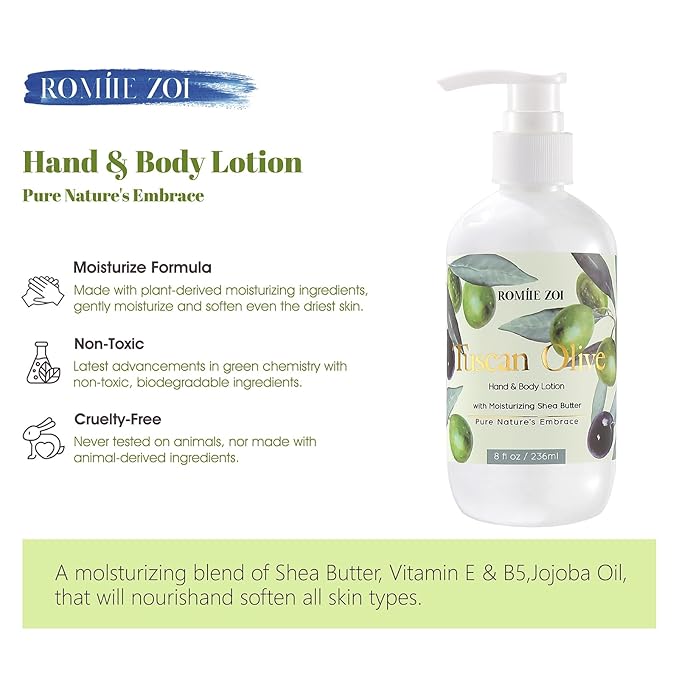 Daily Hand & Body Lotion with Moisturizing Shea Butter - Tuscan Olive - 236 ML / 8 FL OZ