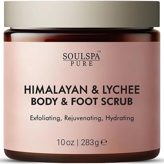 Himalayan Foot & Body Scrub - Luxurious Himalayan Pink Salt Scrub & Mineral Rich Exfoliating Body Scrub for Refreshed and Radiant Skin, 10 oz