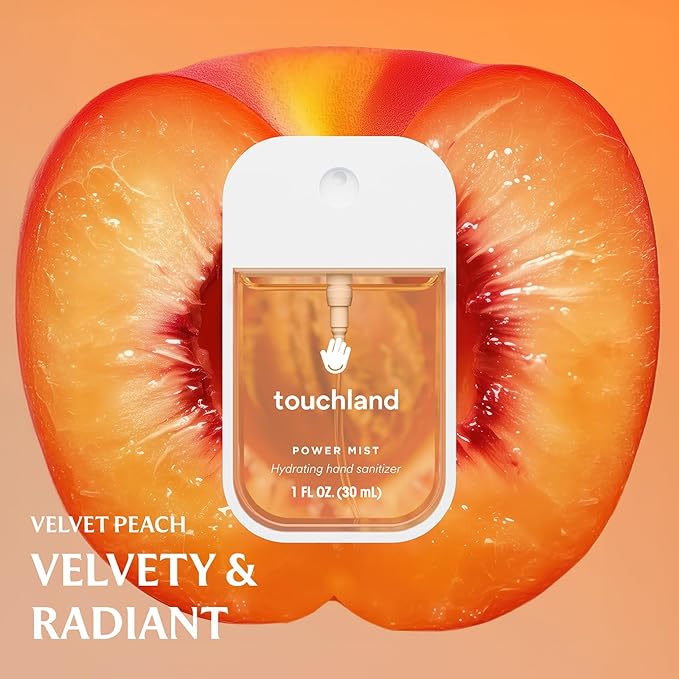 Touchland Power Mist Hydrating Hand Sanitizer Spray, JUICY 5 Set (Citrus, Berry, Watermelon, Peach, Mango), 1 FL. OZ. Travel Size (Set of 5)