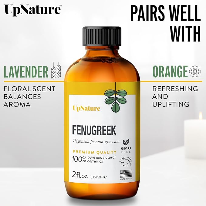 UpNature Fenugreek Oil - 100% Pure Fenugreek Seed Extract Essential Oil, 2oz