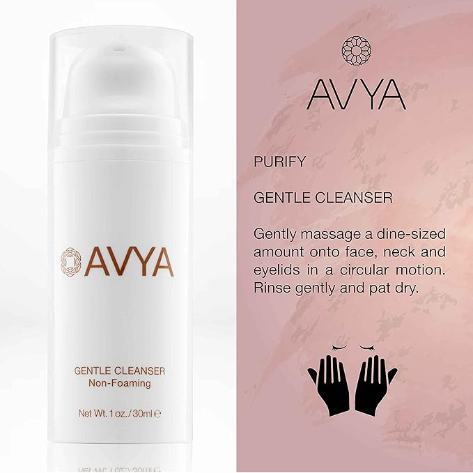 Avya Skincare Ayurvedic Weekend Travel Set | 4 Piece Skincare Travel Set | Gentle Cleanser, Eye Cream, Anti-Aging Serum, Night Cream