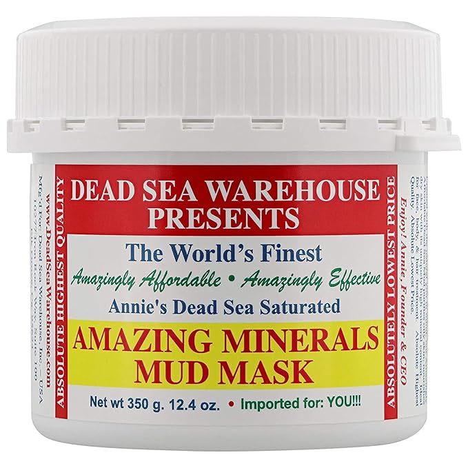 Dead Sea Warehouse – Amazing Minerals Mud Mask – 12.4 OZ – Dead Sea Mud Cleansing Mask – Mineral Rich – Helps Exfoliate & Nourish Skin – 2-Pack