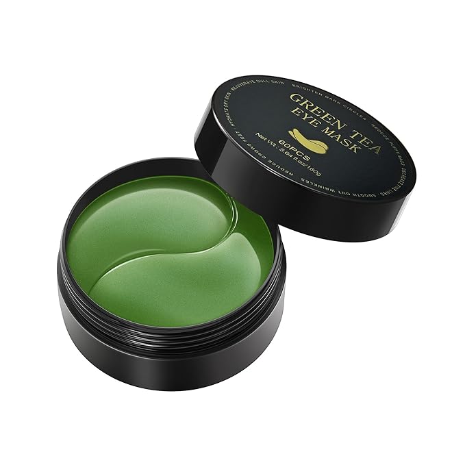 Under Eye Patches, Green Tea, 30 Pairs, Skin Treatment Masks for Dark Circles, Puffiness, Wrinkle, Hydrating Eye Mask, Anti-Ageing, Collagen, Plant Extract