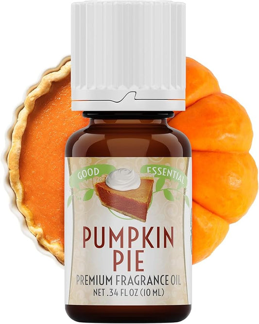 Good Essential Professional Pumpkin Pie Fragrance Oil 10 ml for Halloween, Candles, Soaps, Lotions, Perfume 0.33 fl oz - Pumpkin Scent for Candles & Diffusers
