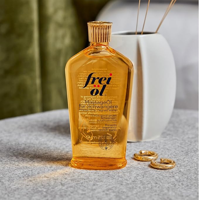 Massage Body Oil for Pregnant Woman – Maternity Skincare Oil, Skin Elasticity Increase by 35% – Prevents Stretch Marks, Safe to use for mom & Baby – Vegan, 125 ml / 4.23 Fl Oz