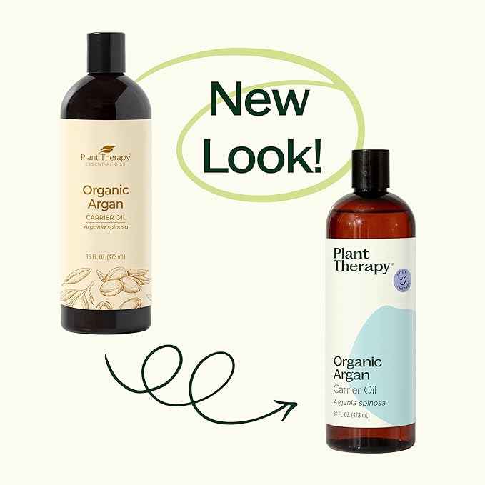 Plant Therapy Organic Argan Oil, USDA Certified, First-Press, Virgin, for Face, Hair, Skin, Nails and Cuticles 16 oz