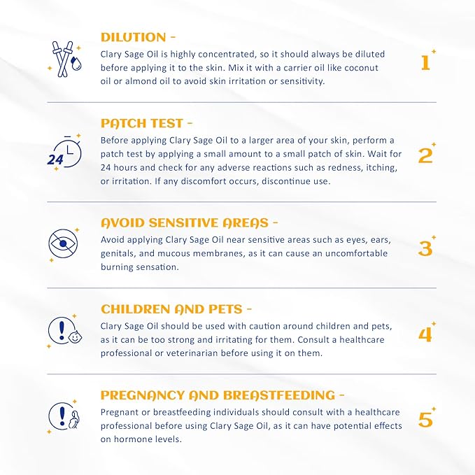 HIQILI 1 Fl Oz Clary Sage Oil Essential Oil, 100% Pure Undiluted for Diffuser, Aromatherapy - 30ml