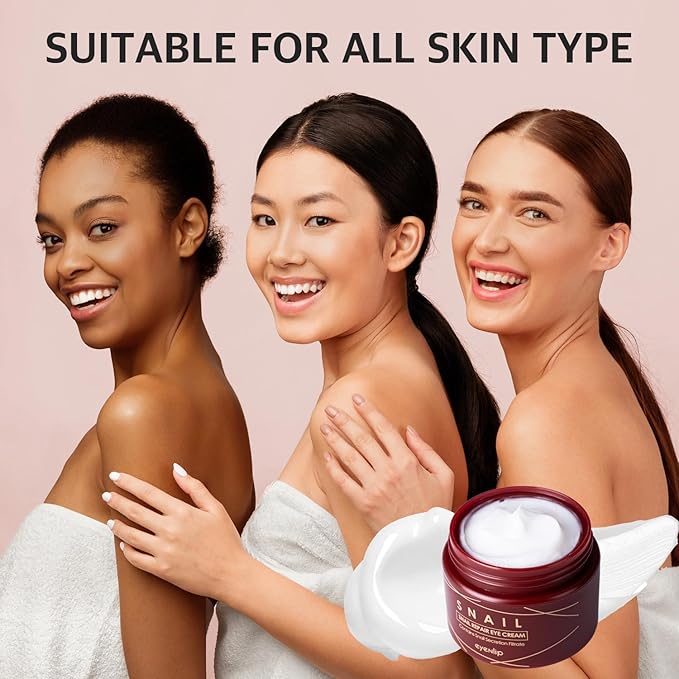 Snail Repair Eye Cream 1.69 fl oz – Hydrating Eye Treatment with Snail Mucin and Niacinamide for Fine Lines, Puffy Eyes, and Dark Circles – Korean Skincare for a Smoother, Radiant Look