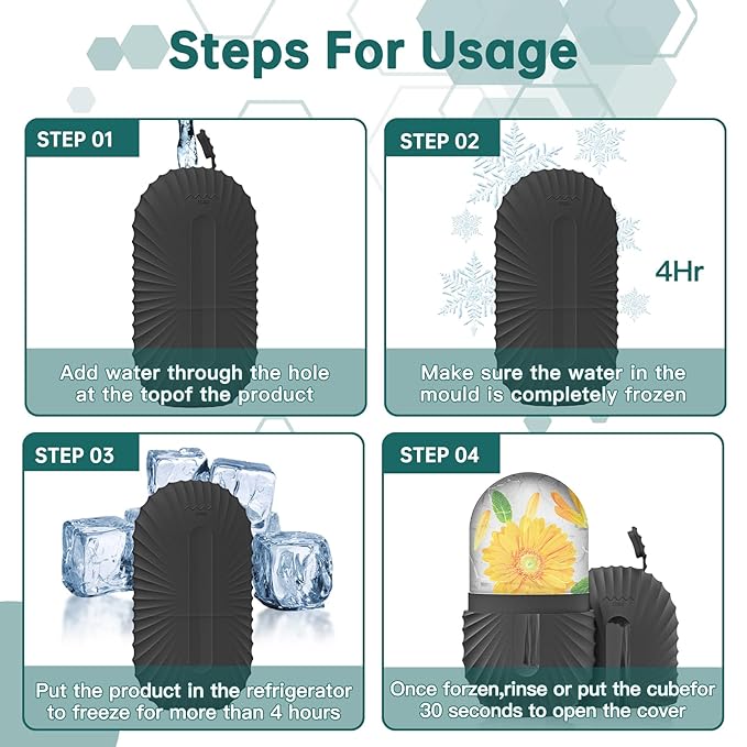 Ice Face Roller, Ice Cube Roller for Face,Facial Beauty Ice Roller Skin Care Tools,De-Puff Eye Bags, Reduce Migraine Pain(Black)