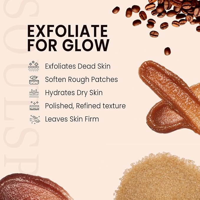 Brown Sugar and Coffee Foot & Body Scrub - Energizing Brown Sugar & Moisturizing Coffee Scrub Body Exfoliator for All Skin Types - Hydrating Exfoliating Spa Treatment - 10 oz