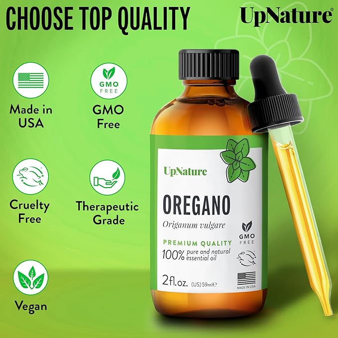 UpNature Oregano Oil - Huge 2oz - 100% Pure Oregano Essential Oil