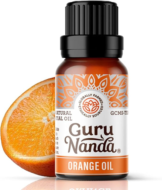 GuruNanda Orange Essential Oil (15mL) - 100% Pure & Natural - Undiluted - Premium Aromatherapy for Diffuser