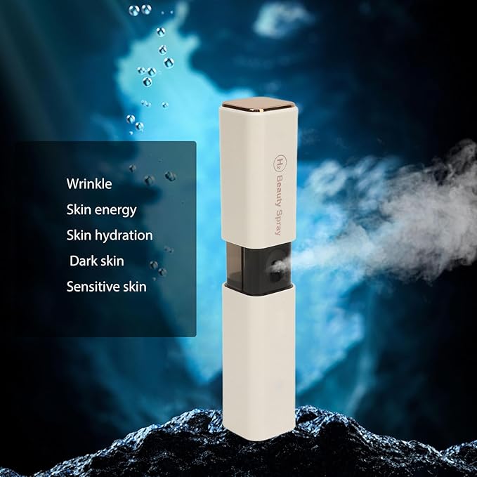 Nano Facial12ml White Mini Face Humidifier, Portable USB Rechargeable Face Humidifier for Hydration Skin Care