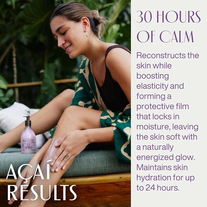 natura - Ekos Açaí Revitalizing Body Lotion - Vegan Skin Care - 24 Hours of Soft Skin - Improves Skin Elasticity - Acai Oil - Brazilian Beauty Secrets - Self Care & Body Care - 13.5 fl oz (400ml)