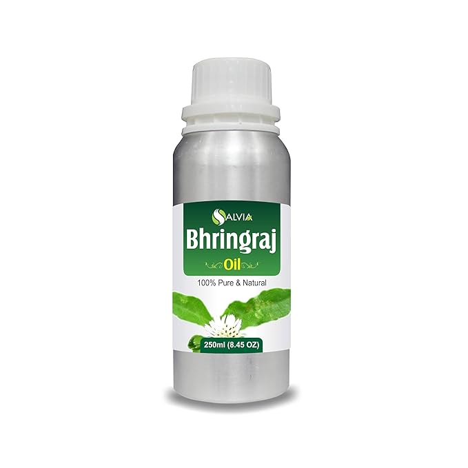 Salvia Bhringraj Oil (Eclipta alba) 100% Pure & Natural - Undiluted Uncut Cold Pressed Premium Oil Use for Aromatherapy, Skin Care & Hair - Therapeutic Grade (250 ML (8.45351))