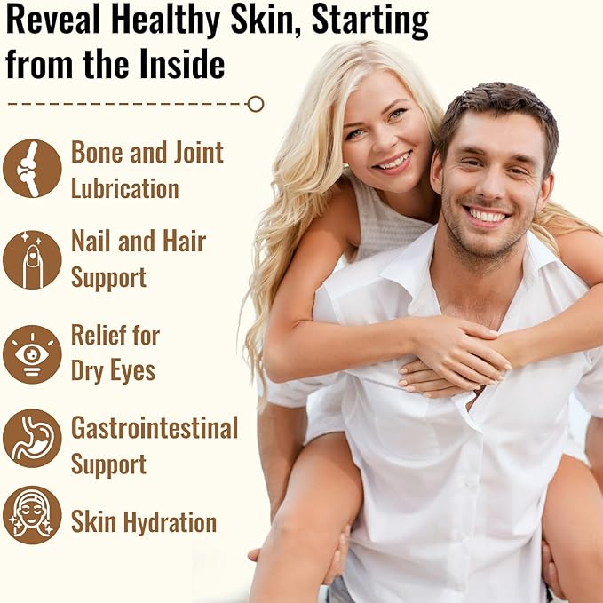 19-in-1 Hyaluronic Acid Capsules - Hylunaric Acid 1200 mg, with Collagen Peptides, Vitamin C, Phytoceramides - for Skin, Eyes, Gastrointestinal, Bones & Joint Lubrication (1 Pack)