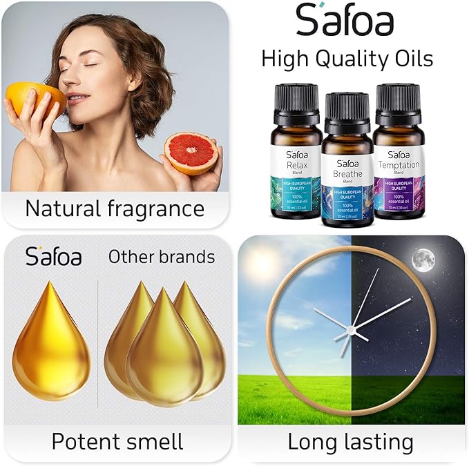 Top 6 Blends Essential Oils Set - Essential Oils Blends for Diffuser - Aromatherapy Blends Oils for Dream, Mood, Breathe, Love, Feel Good, Stress Relief