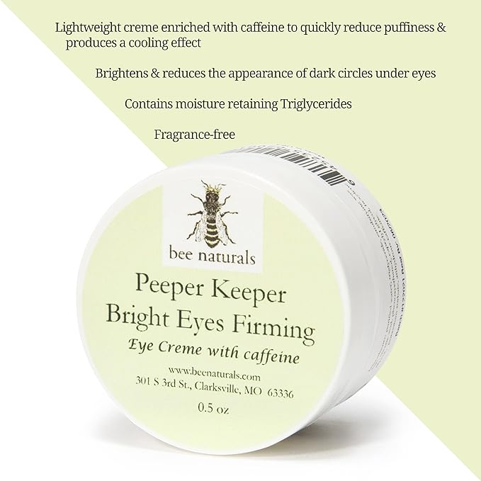 Bee Naturals Peeper Keeper Trio Eye Care - Gift Set for Eye Wrinkles, Puffy Eyes, and Crow's Feet