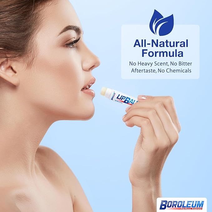 Natural Lip Balm by Boroleum | Best Chapped Lip Moisturizer for Dry Cracked Lips | All Natural Ingredients for Men Women and Kids | 4.25 gr. Tubes, 2 Lip Balms Per Pack