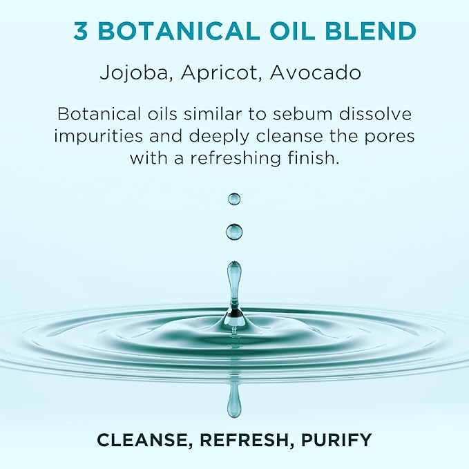Soapberry Botanical Cleansing Oil, Korean Facial Cleanser Makeup Remover for Heavy Makeup with Jojoba, Apricot, Avocado Oil, Blackhead Removal (5.07 fl. oz, 150ml)