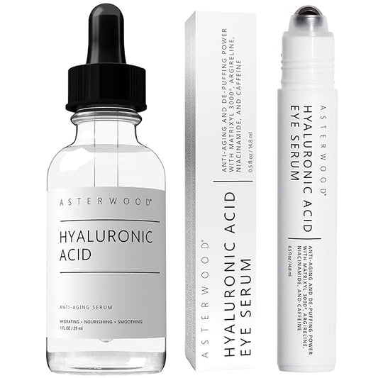 Asterwood Hyaluronic Acid Serum (1 oz) + Hyaluronic Acid Eye Serum