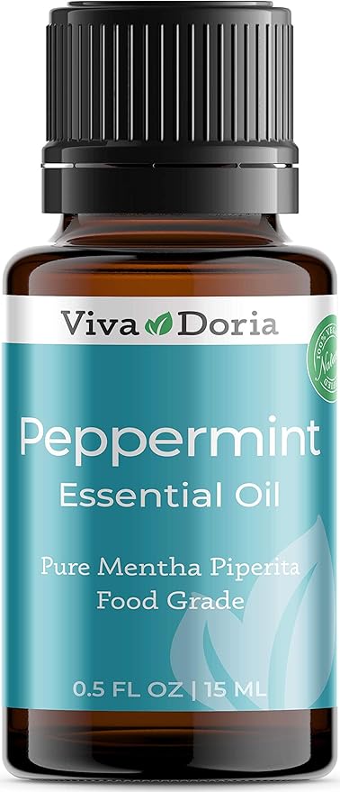 Viva Doria Peppermint Essential Oil, 100% Pure, Natural, Northwest Peppermint Essential Oil, Undiluted, for Aromatherapy | Food Grade, 15 mL (0.5 Fluid Ounce)