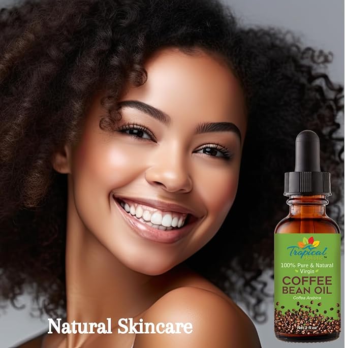 100% Pure Roasted Coffee Bean Oil (2 fl oz) - Virgin, Cold Pressed, Unrefined - Ideal Coffee Oil for Massage, Soap Making, Hair, Skin and Nails