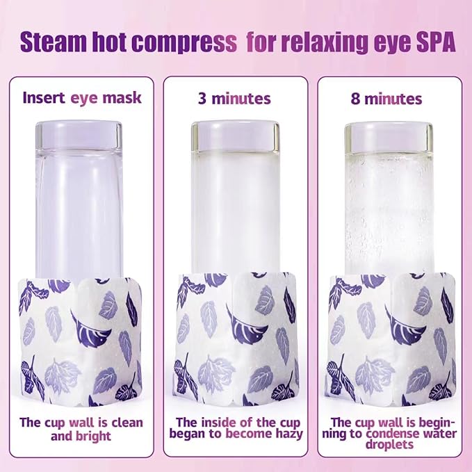 18 Packs Steam Eye Mask for Dry Eyes Self Heating Masks Cornea Care Rest Disposable SPA Warm Eye Compress Sleep Mask 30+ Minutes of Warmth for Reduce Eye Fatigue Travel Essentials (Unscented)