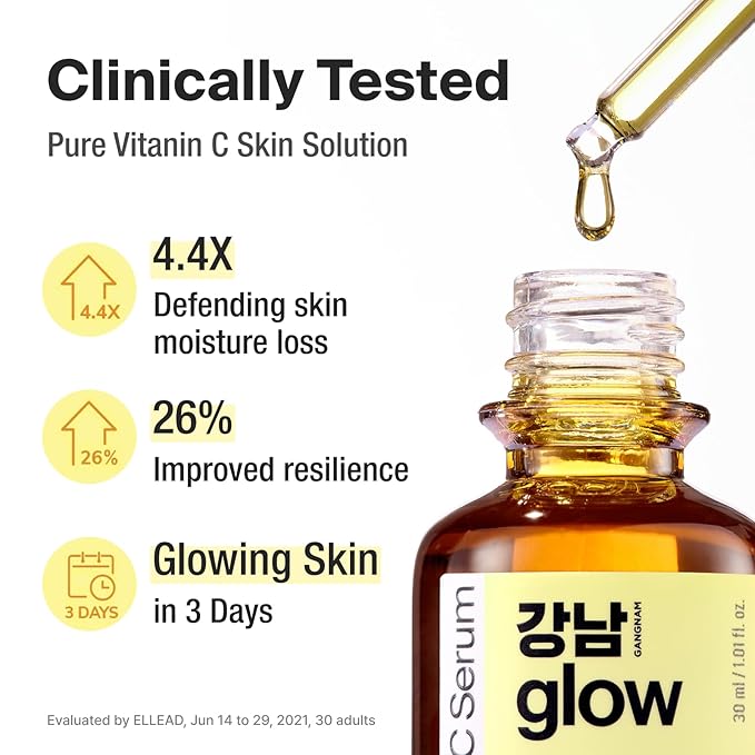 125 Hours Antioxidant Serum with Pure Vitamin C & Ferulic Acid | Korean Glass Skin Products | Vitamin C Face Serum | Korean Skin Care | Serum Vitamina C - 1.01fl oz (30ml)