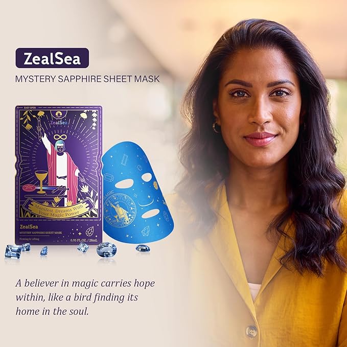 ZealSea Collagen Face Masks Skincare, Triple Collagen Mascarillas para la cara for Women, Anti-aging Facial Mask Kit for girls' weekend gift, Biodegradable Bamboo Sheet, Lifting & Nourishing Spa Set