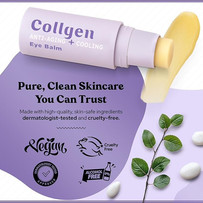 BellaBLISS Collagen Eye Balm Stick for Dark Circles, Puffiness & Wrinkles โ Cooling Under Eye Cream with Collagen, Anti-Aging & Hydrating Formula โ Made in Korea - 0.35 oz / 10 g - Pack of 1