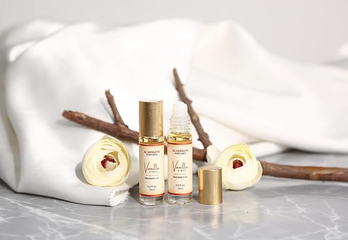 AL-HASNAYN Vanilla vibes Fragrance Oil Roll-On Perfume 6ML 0.20 fl oz |Rollerball perfume |Alcohol free| Long Lasting | Gifts for men women|