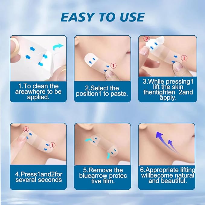 160PCS Invisible Face Lifting Tape ,neck less,eye lift tape,Eye Wrinkles,Neck Tape,Instant Lift, Wrinkle-Free,Creates A vShaped Face,Comfortable and Reusable Anti Aging Solution,Essential for Beauty