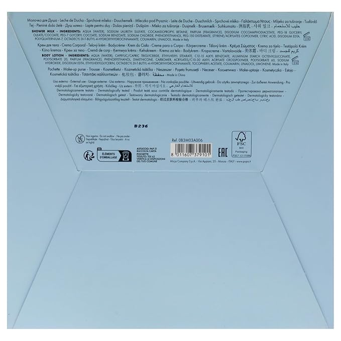 Pupa Milano Breakfast Lovers Set, Oat Milk, 3 Pc - Body Wash and Lotion - Moisturizing Body Lotion - Hydrating Body Wash - Skin Care Gift Set