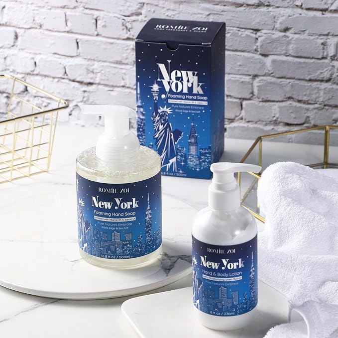 Daily Hand & Body Lotion with Moisturizing Shea Butter - New York with the Scent of Wood Sage & Sea Salt - 236 ML / 8 FL OZ