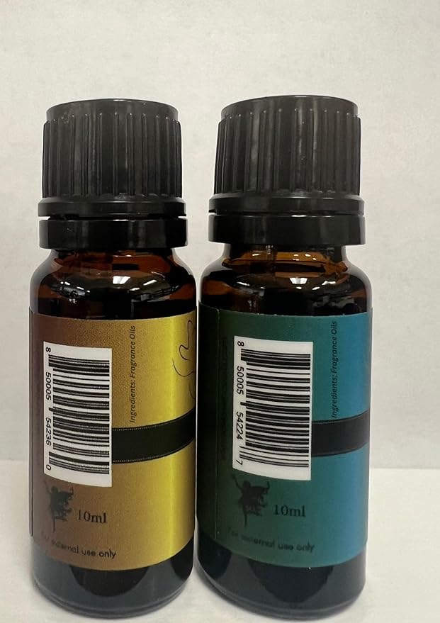 Eternal Essence Oils 2 Pack 10ml Premium Fragrance Oil - Sandalwood Vanilla & Frankincense & Rain - for Candle, Soap Making, Aromatherapy, Diffusers, Home Care, & Humidifiers