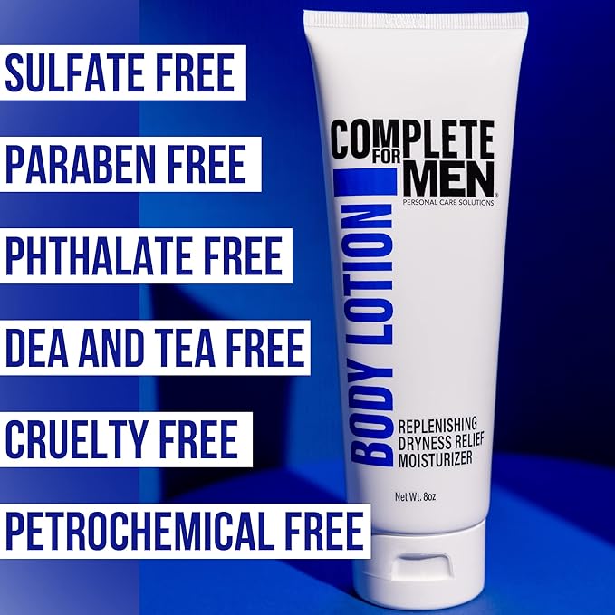 Body Lotion for Men, for Dry Skin: Non-Greasy Hand & Body Moisturizer with Shea Butter, Aloe Vera, 24 Hour Hydration, Mens Lotion for Dry Skin