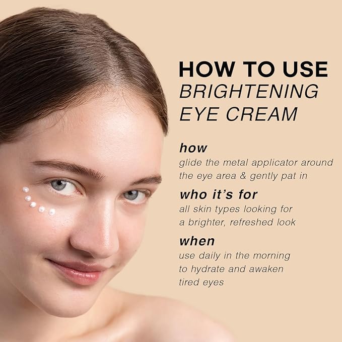 Epielle Brightening Eye Cream | Anti-Aging Serum for Dark Circles & Wrinkles | Cooling Applicator for Refreshing Application | Korean Skincare