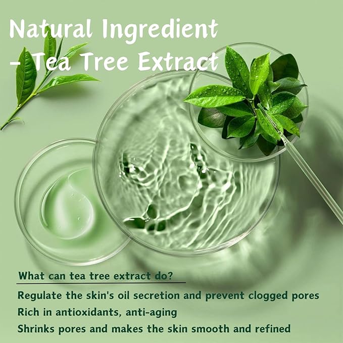 Tea Tree Skincare Set Mother's Day Gifts - 5 Pcs Skin Care Set - Skincare for Girls 10-12 - Skin Care for Teens 10-12 - Gift Set for Women with Cleanser,Toner,Face Cream,Eye Cream,Essential Oil