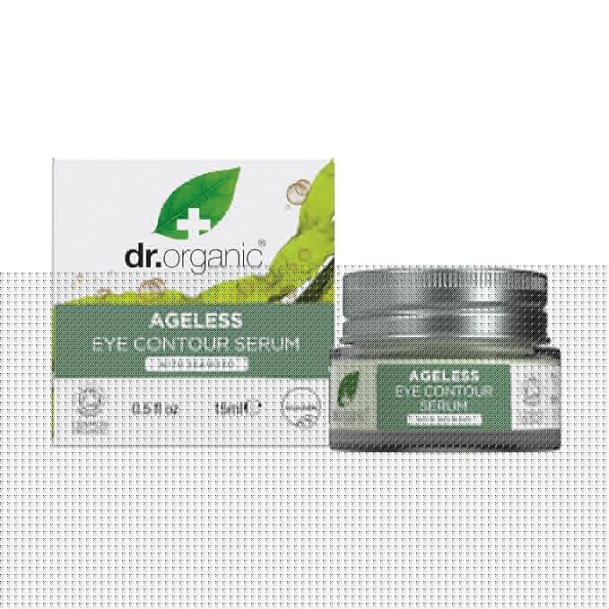 Dr. Organic Ageless Eye Contour Serum with Seaweed | Smoothing and Firming, Targets Fine Lines, Fragrence Free, Certified Organic, Paraben & SLS-free, 15 mL / .5 fl oz