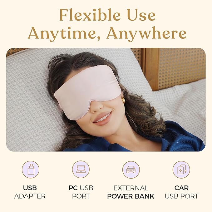 Heated Eye Mask for Dry Eye Relief - Stye Eye Treatment, Sinus Eyemask, Electric Eye Mask for Dry Eyes Moist Heat, Dry Eye Masks with Moist Heat Warming Compress Eye Mask - Warm Compress - DiviniTi