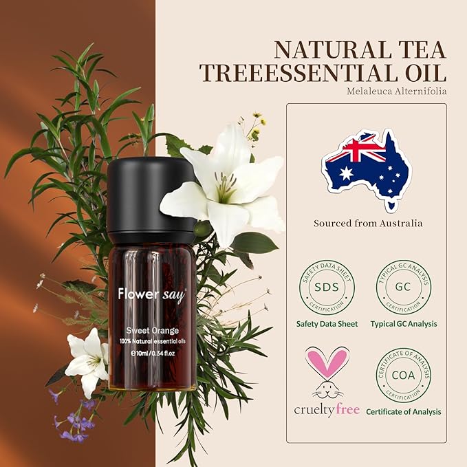 Sweet Orange Essential Oil - 100% Pure Natural MAX Undiluted Premium Therapeutic Grade Essential Oils for Diffuser/Skin Care/Massage/Hair/Toenails - 0.34Oz(10Ml)