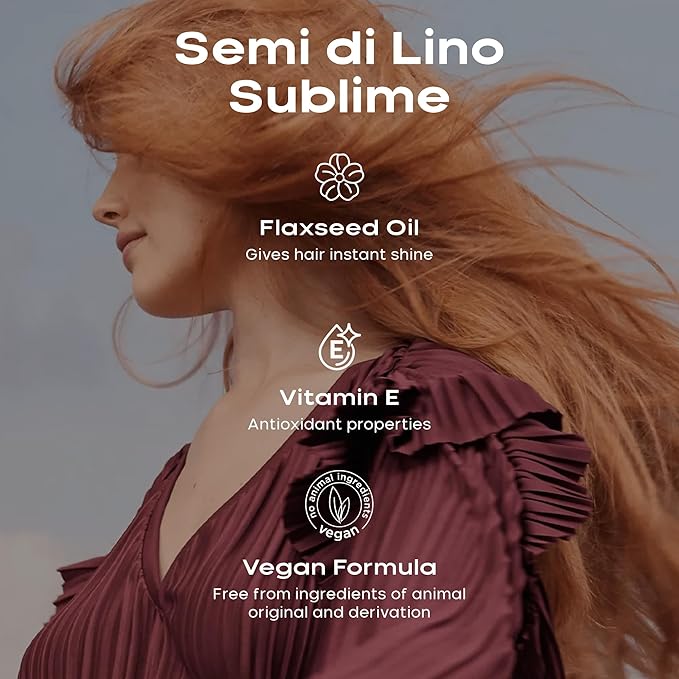 Alfaparf Milano Semi di Lino Sublime Cristalli Liquidi Hair Oil Serum with Thermal Protection - Anti Frizz Hair Serum & Smoothing Heat Protectant Spray with Vitamin E for Frizzy Hair (0.51 oz / 15 ml)