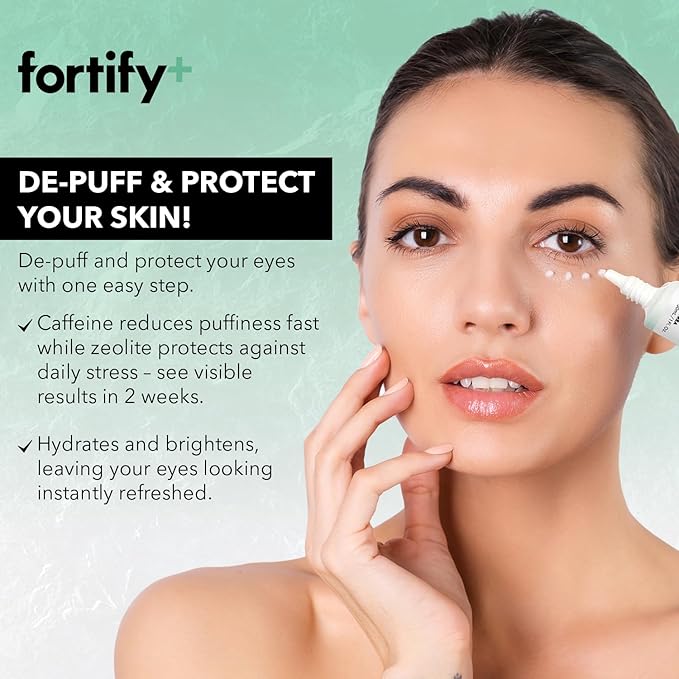 Fortify 9-in-1 Natural Skincare Eye Cream - Anti-Aging & Dark Circle Corrector, Dermatologist Tested - 30ML (Pack of 2)