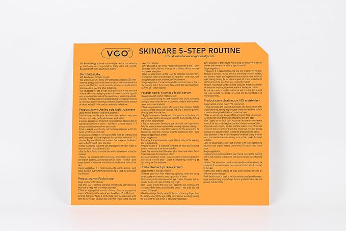 VGO Skin Care Set, Anti-Aging Moisturizing Repairing Soothing Snail Mucin Facial Skin Care Routine Kit for Dry Sensitive Dull Skin, 13.58 Fl Oz