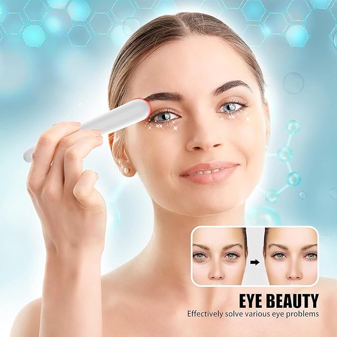 Eye Lift Wand, Eye Massager, Facial Massager for Dark Circles, Puffiness Under Eyes, Electrical Face & Neck Massage Pen for Fine Lines and Wrinkles